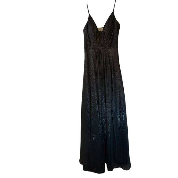 Betsy & Adam Black Metallic Gown - Size 4 - Picture 3 of 16